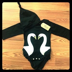 Baby black Swan Onesie